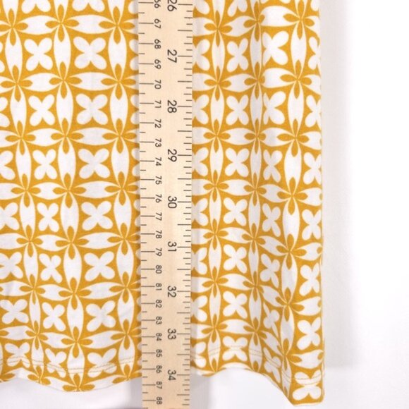 Boden Gold/ White Print Pullover Soft Dress Self Tie‎ Belted J0631 Size 6R - Picture 5 of 9